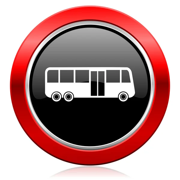 Icône du bus signe des transports publics — Photo