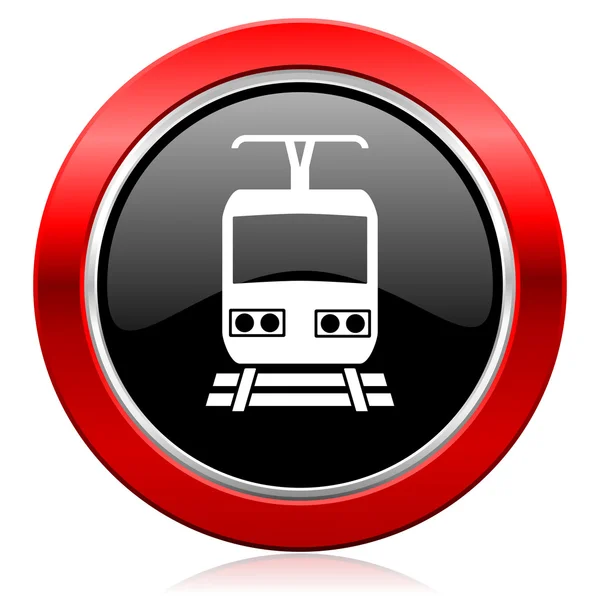 Pociąg ikona transportu publicznego znak — Zdjęcie stockowe