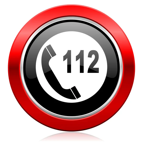 Ícone de chamada de emergência 112 — Fotografia de Stock