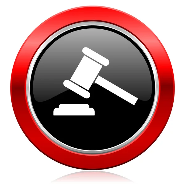 Auction icon court sign verdict symbol — Stock Photo, Image