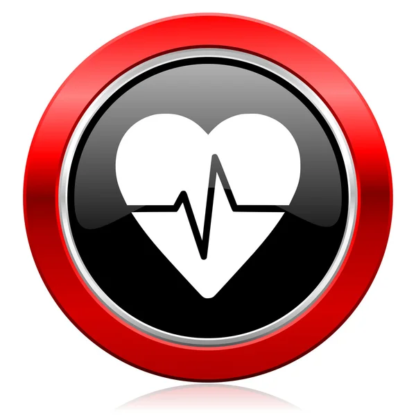 Pulse icon heart rate sign — Stock Photo, Image