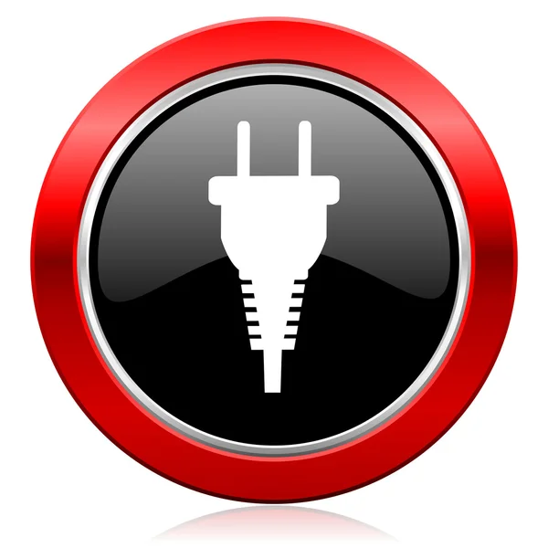 Koppla in ikonen elektrisk kontakt tecken — Stockfoto