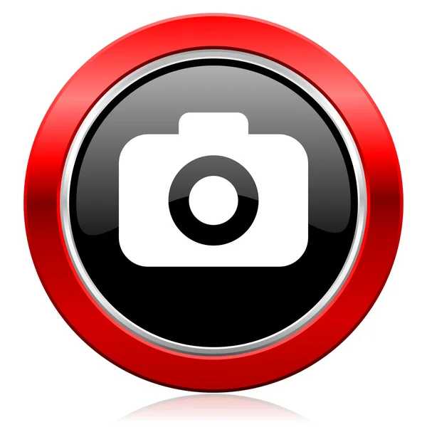 Foto fotoaparát ikona fotografie znamení — Stock fotografie