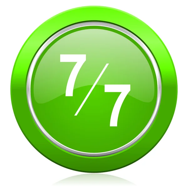 7 per 7 icon — Stock Photo, Image