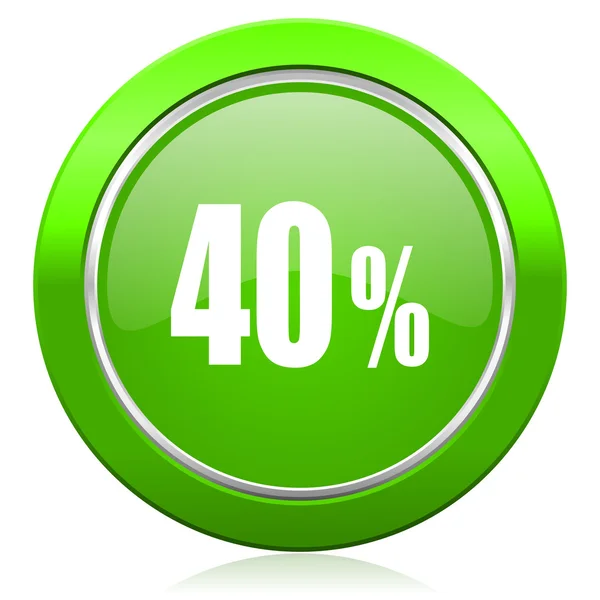 Nápis-na prodej ikona 40 procent — Stock fotografie