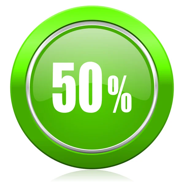 Знак продажи значков 50% — стоковое фото