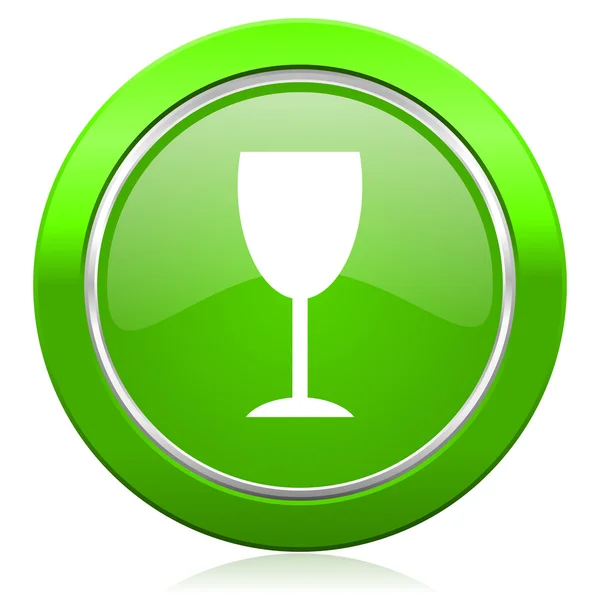 Alcohol pictogram glas teken — Stockfoto