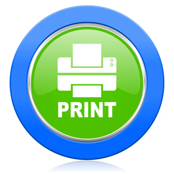 Εικονίδιο εκτυπωτή εκτύπωση σημάδι — Φωτογραφία Αρχείου