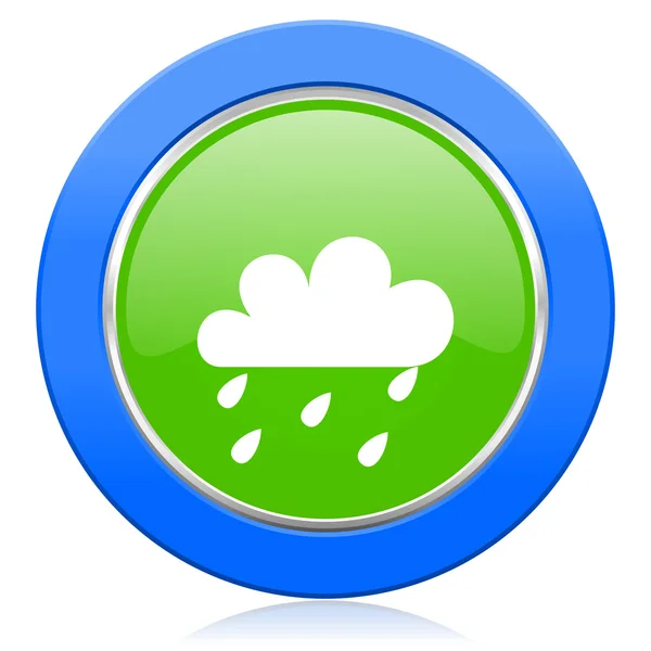Deszcz ikona waether Prognoza znak — Zdjęcie stockowe
