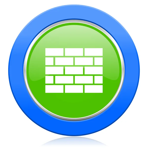 Firewall icona muro di mattoni segno — Foto Stock