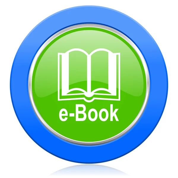 Libro icona e-book segno — Foto Stock