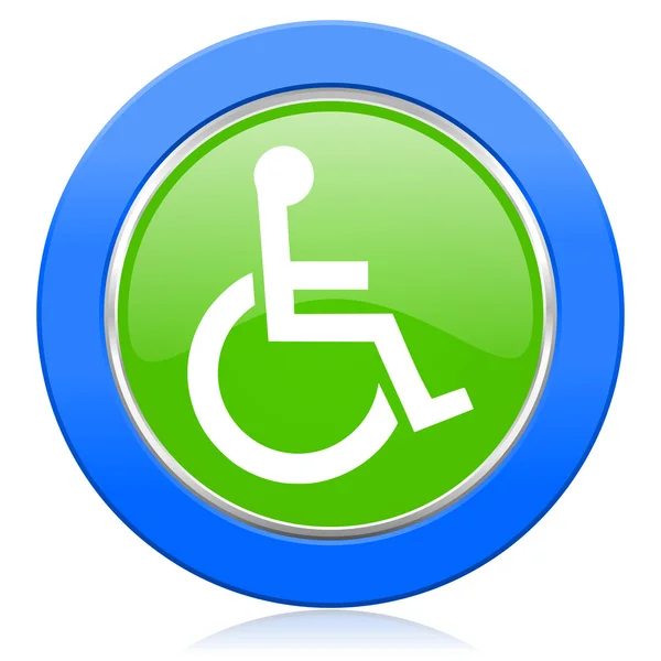 Εικονίδιο αναπηρικής πολυθρόνας — Φωτογραφία Αρχείου