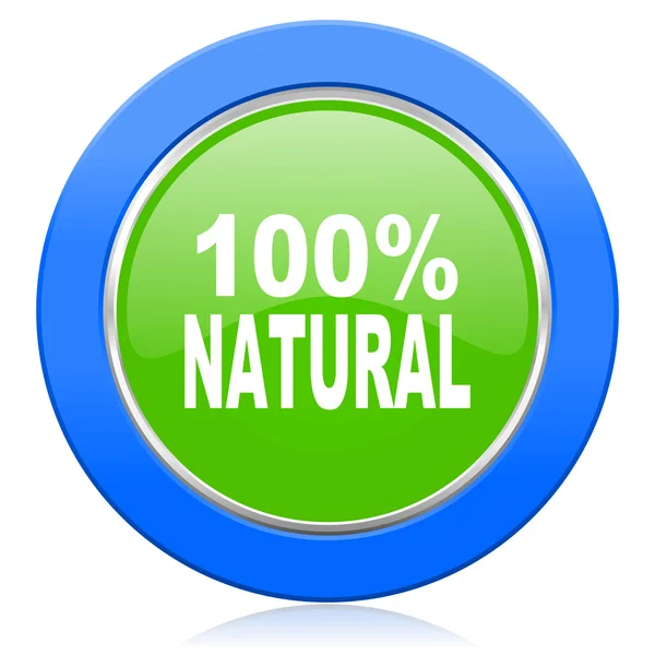 Icono natural 100% signo natural — Foto de Stock