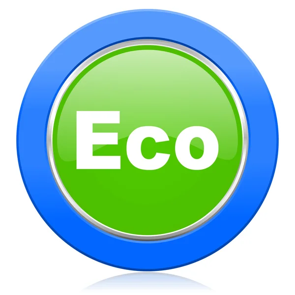 Eco εικονίδιο οικολογικό σήμα — Φωτογραφία Αρχείου