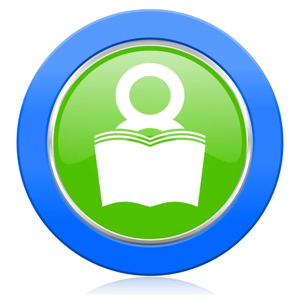 Ícone do livro sala de leitura sinal símbolo livraria — Fotografia de Stock