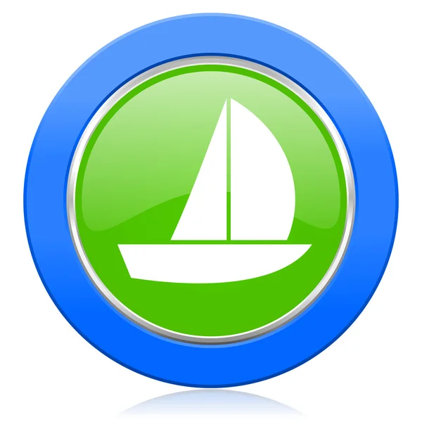 Yacht icon sail sign — Stock Photo, Image