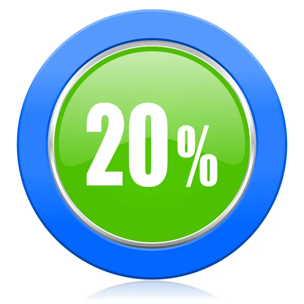 20 percent icon sale sign — Stock Photo, Image