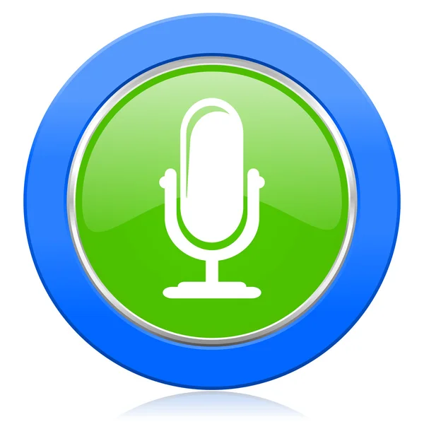 Icona del microfono segno del podcast — Foto Stock