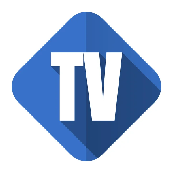 Telewizor płaski ikona telewizyjnych znak — Zdjęcie stockowe