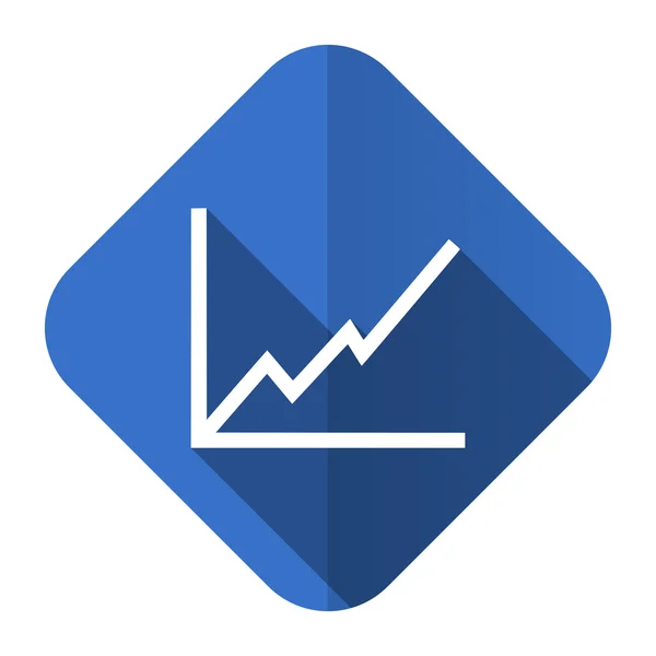 Chart flat icon stock sign — Stock Photo, Image