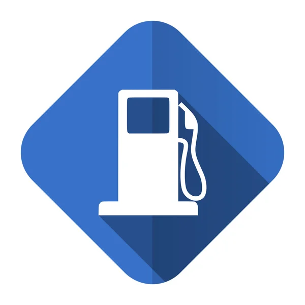 Benzyna płaski ikonę stacji benzynowej znak — Zdjęcie stockowe