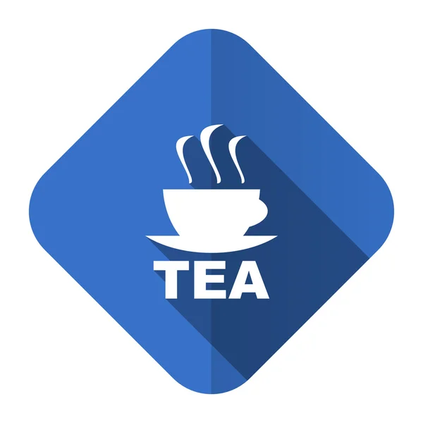 Чай плоский значок гаряча чашка чайного знака — стокове фото
