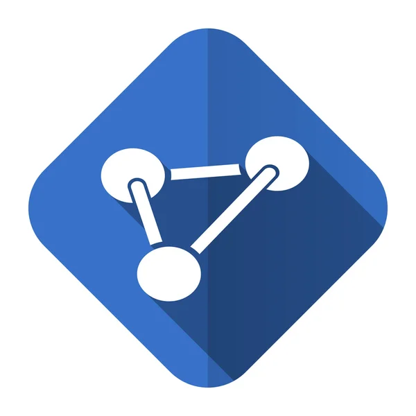 Chemistry flat icon molecule sign — Stock Photo, Image