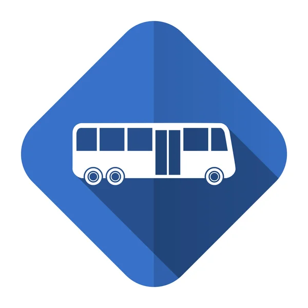 Autobus ploché ikony dopravní značka — Stock fotografie