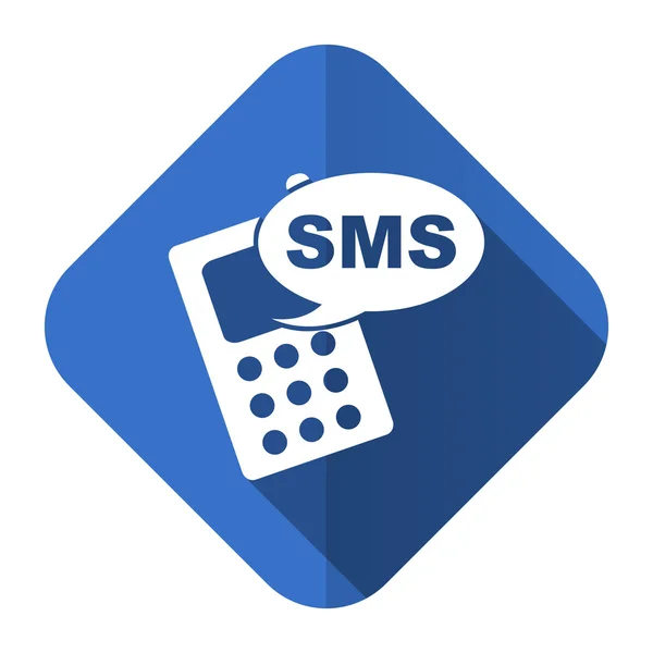 SMS vlakke pictogram telefoon teken — Stockfoto