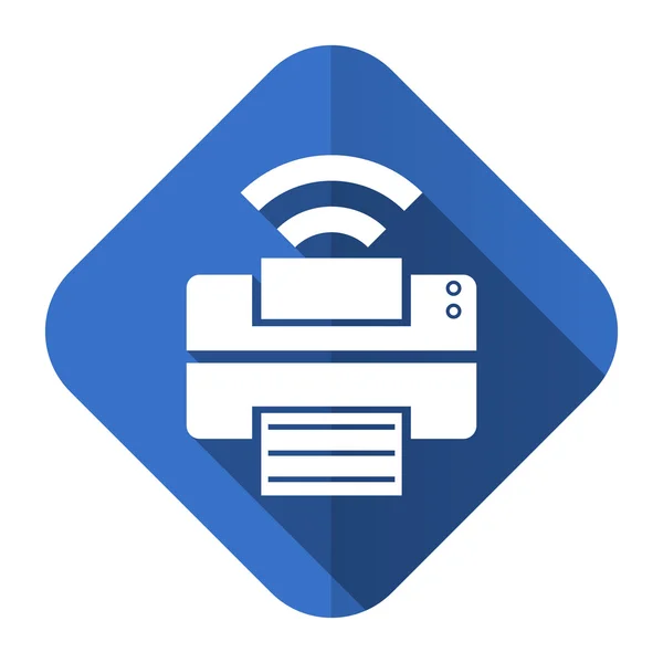 Printer flat icon wireless print sign — Stock Photo, Image