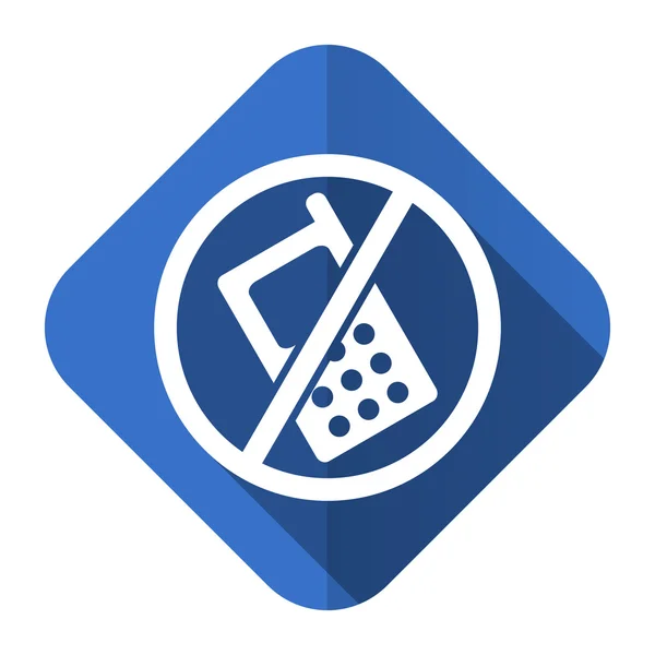 No phone flat icon no calls sign — Stock Photo, Image