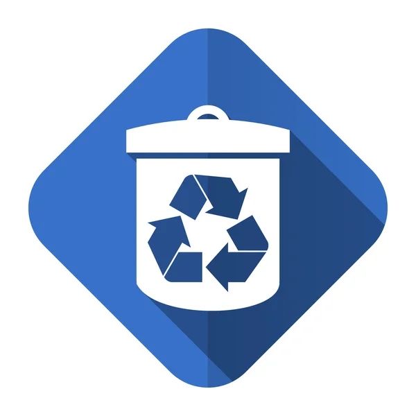 Reciclar sinal de reciclagem de ícone plano — Fotografia de Stock