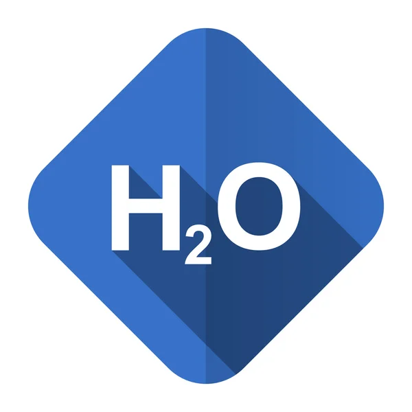 Płaskie ikona h2o znak wody — Zdjęcie stockowe