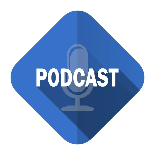 Podcast düz simgesi — Stok fotoğraf
