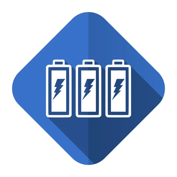Baterii płaskiej ikonę zasilania znak — Zdjęcie stockowe