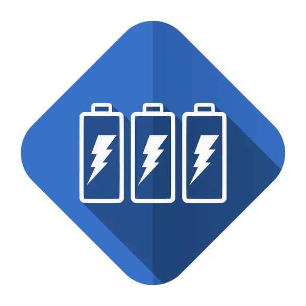 Batterij vlakke pictogram macht teken — Stockfoto