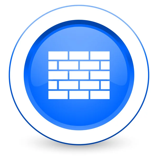 Firewall ikon mursten væg tegn - Stock-foto