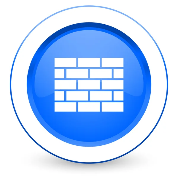 Firewall pictogram bakstenen muur teken — Stockfoto