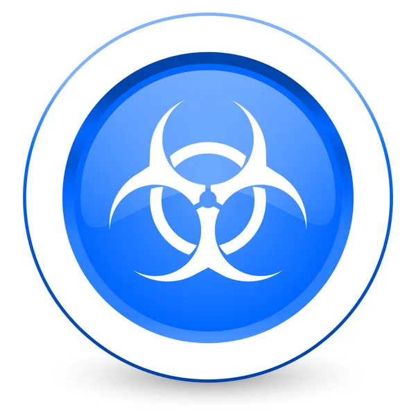 Signo del virus del icono del peligro biológico — Foto de Stock