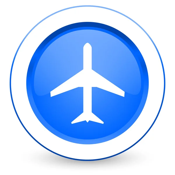 Plane icon airport sign — Stock Photo, Image