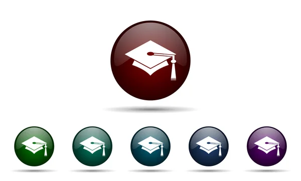 Education icon graduation sign — Stock Photo, Image