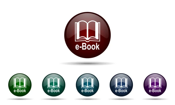 Buch-Ikone E-Book — Stockfoto