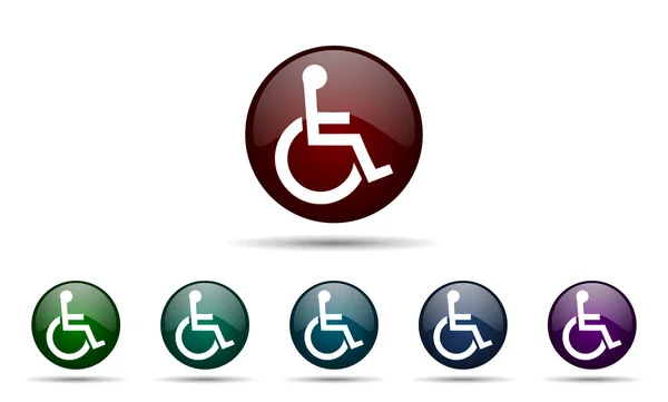Значок інвалідному візку — стокове фото