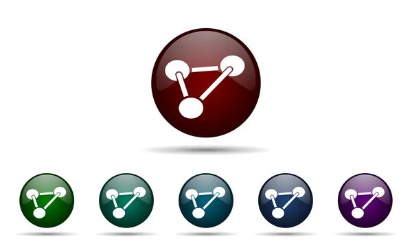 Chemie pictogram molecuul teken — Stockfoto