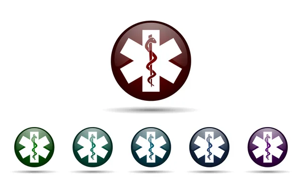 Sinal de hospital ícone de emergência — Fotografia de Stock