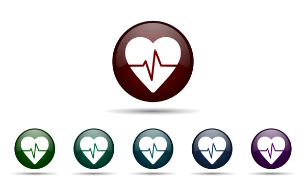 Puls ikona serca znak — Zdjęcie stockowe