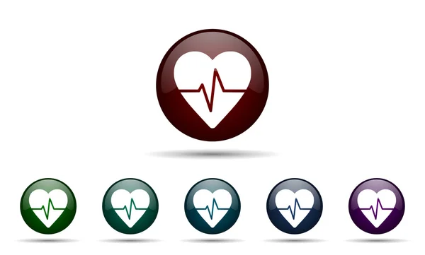 Pulse icon heart rate sign — Stock Photo, Image