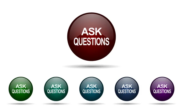 Ask questions icon — Stock Photo, Image
