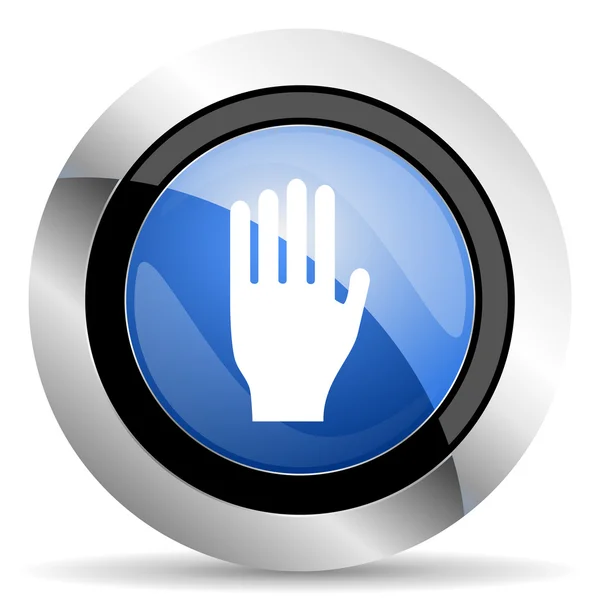 Stop icon hand sign — Stock Photo, Image