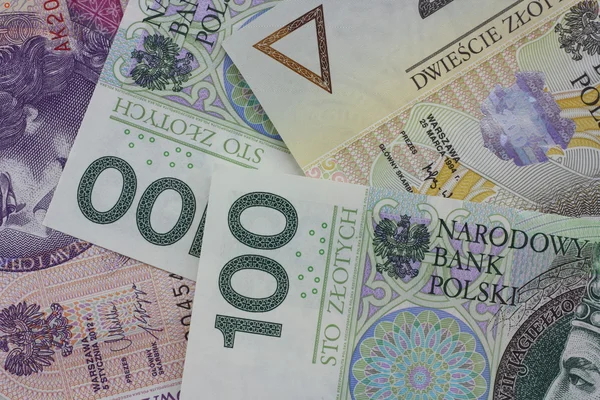 ポーランド通貨はスタジオのクローズ アップ — ストック写真